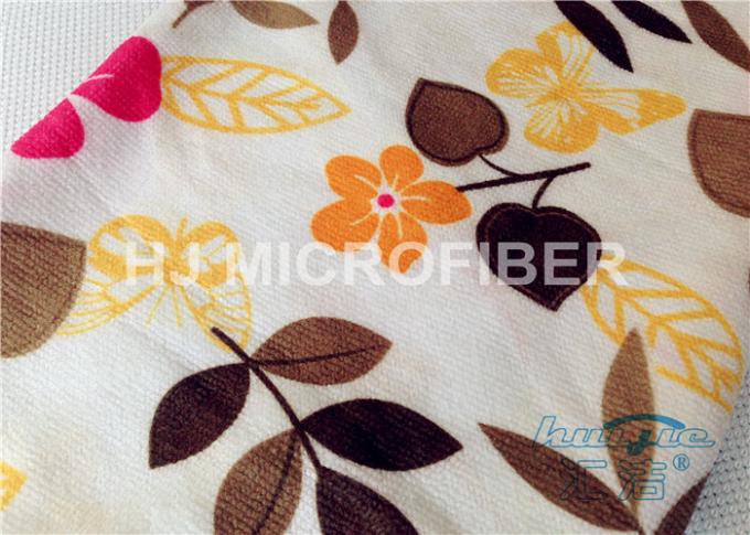 Absorbente poliéster impreso alta flor del paño el 80% de la microfibra de la raya libremente