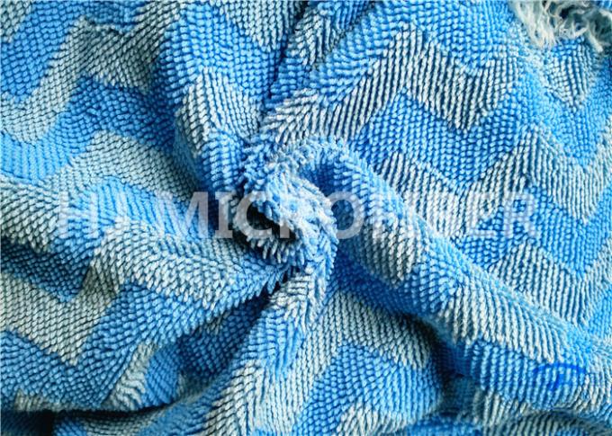Tela de la microfibra de la pila de la torsión del estilo de la armadura del telar jacquar para los cojines de la fregona, paños de la microfibra
