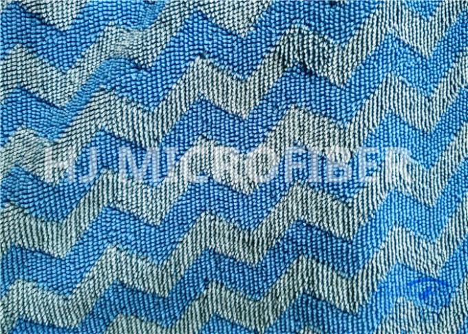 Tela de la microfibra de la pila de la torsión del estilo de la armadura del telar jacquar para los cojines de la fregona, paños de la microfibra
