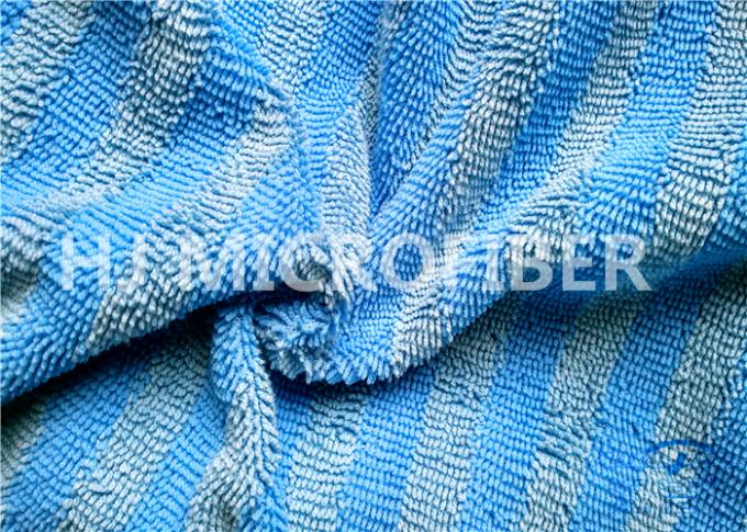 Telas anchas modificadas para requisitos particulares de la microfibra de la fregona de la raya azul para los productos de limpieza