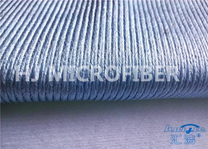El llano teñió la tela verde y azul de la microfibra para el paño de cristal 60" la anchura 280GSM
