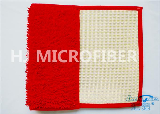 Estera respetuosa del medio ambiente mullida roja de la microfibra altamente absorbente con espuma interior
