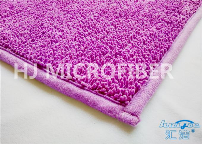 Estera púrpura antideslizante para el uso en el hogar, estera de la microfibra de baño de la microfibra