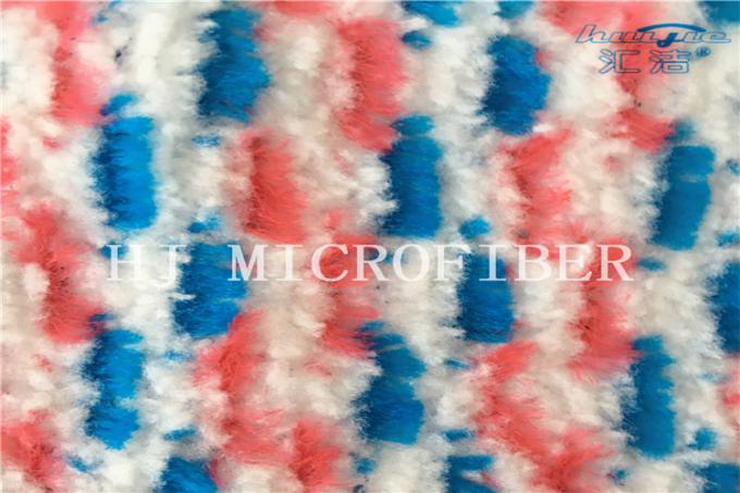 Cojines formados bolsillo teñidos hilado blanco azul rojo del reemplazo de la fregona de las cabezas de la fregona del telar jacquar de la microfibra del color