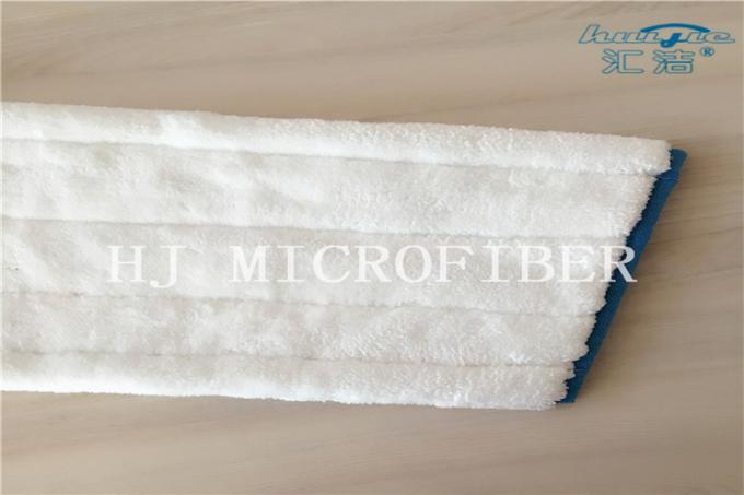 Cojines hechos punto máquina blanca del reemplazo de la fregona de las cabezas de la fregona de la tela de la microfibra del color para la limpieza casera
