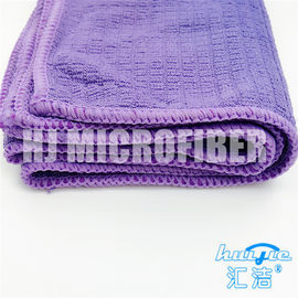 La púrpura instaló tubos las 80% toallas de limpieza hecha punto trama de la cocina del poliéster del control y de la poliamida del 20%