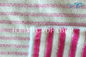 Paño rojo y blanco de la toalla de limpieza de la microfibra de la raya del color para el hogar usando el absorbente estupendo
