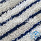 El repuesto plano del color de la raya de la microfibra de los cojines mojados azules mezclados blancos de la fregona aljofifa al proveedor de Huijie