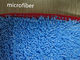 limpieza cosida rojo azul del piso de la tela de la fregona de polvo de la microfibra que tuerce 13 * 47