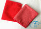 Las toallas de cocina rojas del espacio en blanco de la microfibra para limpiar, rayan el paño libre de la microfibra