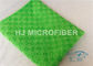 Las toallas de cocina absorbentes de la microfibra verde lavables, rayan el paño libre de la microfibra