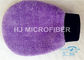 mitón coralino del lavado de la microfibra del paño grueso y suave 400gsm, mitón del lavado de la microfibra modificado para requisitos particulares