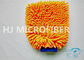 De secado rápido anaranjado soleado del pelo de la felpilla de la microfibra del mitón largo del lavado, anticorrosivo