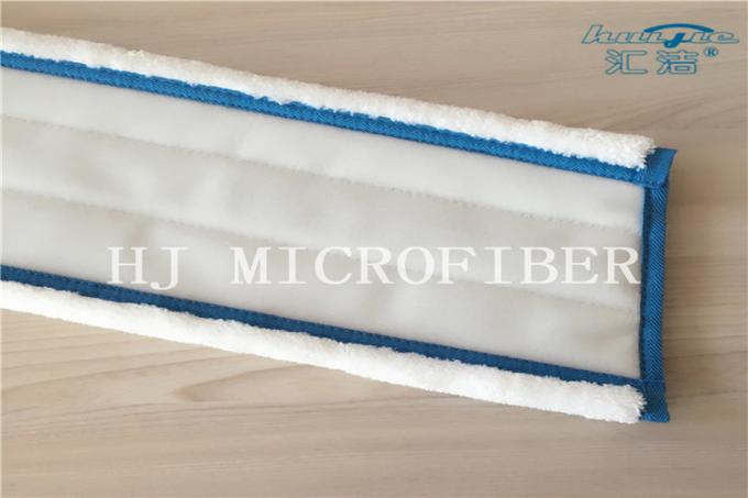 Cojines hechos punto máquina blanca del reemplazo de la fregona de las cabezas de la fregona de la tela de la microfibra del color para la limpieza casera