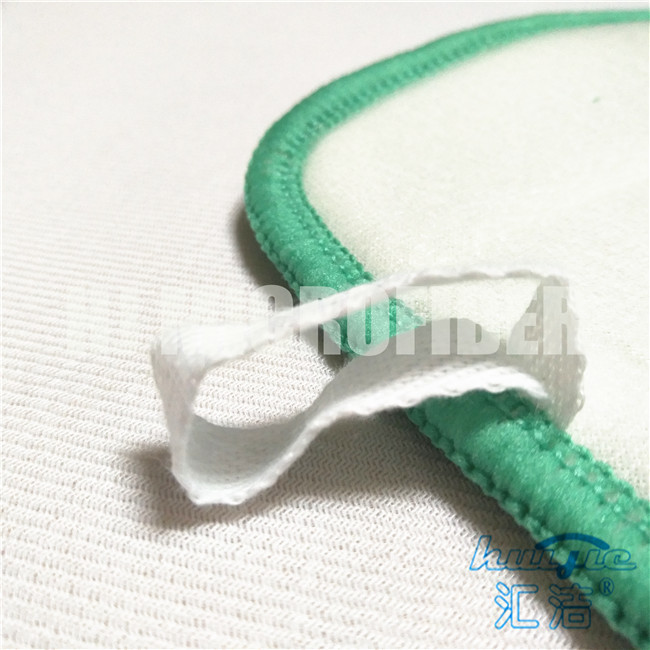 Tela coralina del paño grueso y suave de la microfibra del color verde con las fregonas planas del repuesto del alambre duro de nylon verde para la limpieza casera