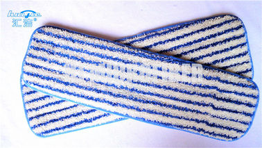 La fregona teñida raya blanca azul de la torsión de la microfibra del hilado dirige Eco amistoso, densidad 500gsm