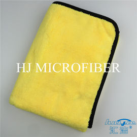 Paño alto-bajo de la pila de la microfibra del coche de limpieza del color amarillo absorbente estupendo profesional de la toalla