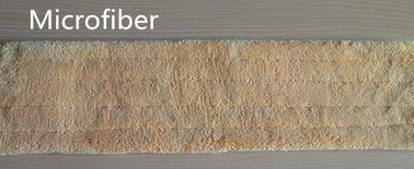 Fregona de polvo micro de la fibra hogar seco del trapezoide del amarillo de la fregona de polvo de 14 * de los 62cm que limpia el absorbente estupendo
