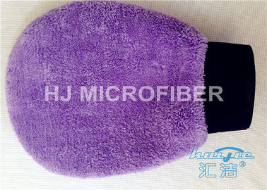 Productos púrpuras del lavado del guante/de coche del mitón del lavado de la felpilla de la microfibra 8&quot; x 9&quot;
