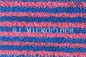 La microfibra teñida hilado de la raya roja y azul torció los cojines del reemplazo de la fregona de las cabezas de la fregona de la tela para la limpieza casera