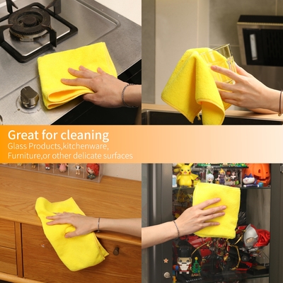 Absorbente estupendo suave de las toallas de plato de la microfibra y trapos de limpieza sin pelusa de la cocina