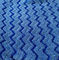 La fregona azul de la deformación 80/20 de la forma del zigzag W de la microfibra torció la anchura 550gsm de la tela el 150cm