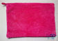 Rojo mullido de alta densidad de las toallas de cocina de la microfibra del paño grueso y suave, toalla absorbente del agua